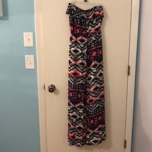 Strapless maxi dress